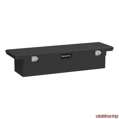 TrailFX Crsovr- LP Angled Sgl Lid Dia Tread Matte Black 16 Gauge Alum 69x19.25x13.5 - 120703